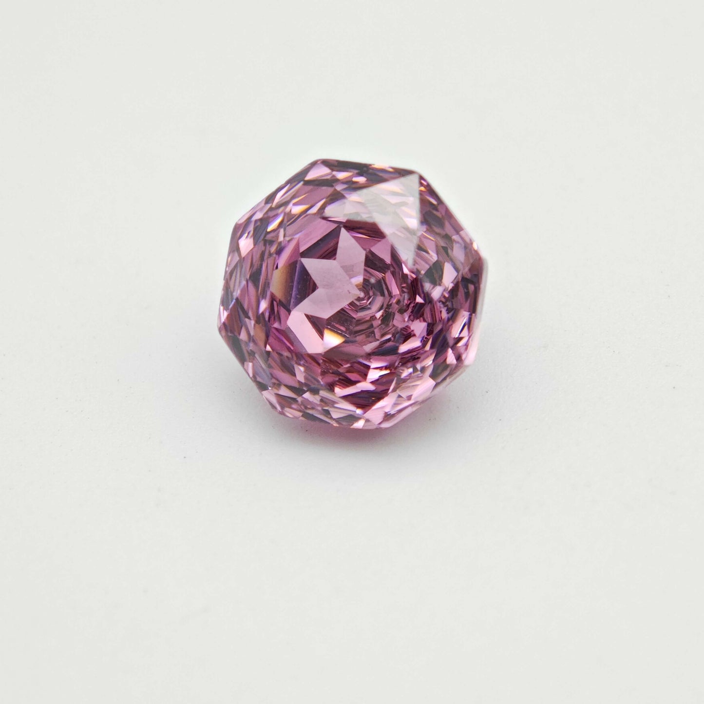 4ct Fancy Cut Pink Cubic Zirconia Rose Cut 8mm