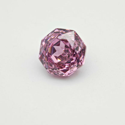 4ct Fancy Cut Pink Cubic Zirconia Rose Cut 8mm