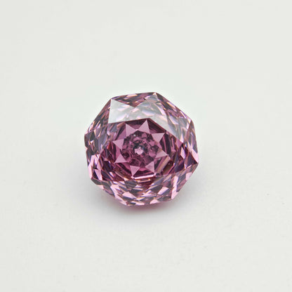 4ct Fancy Cut Pink Cubic Zirconia Rose Cut 8mm