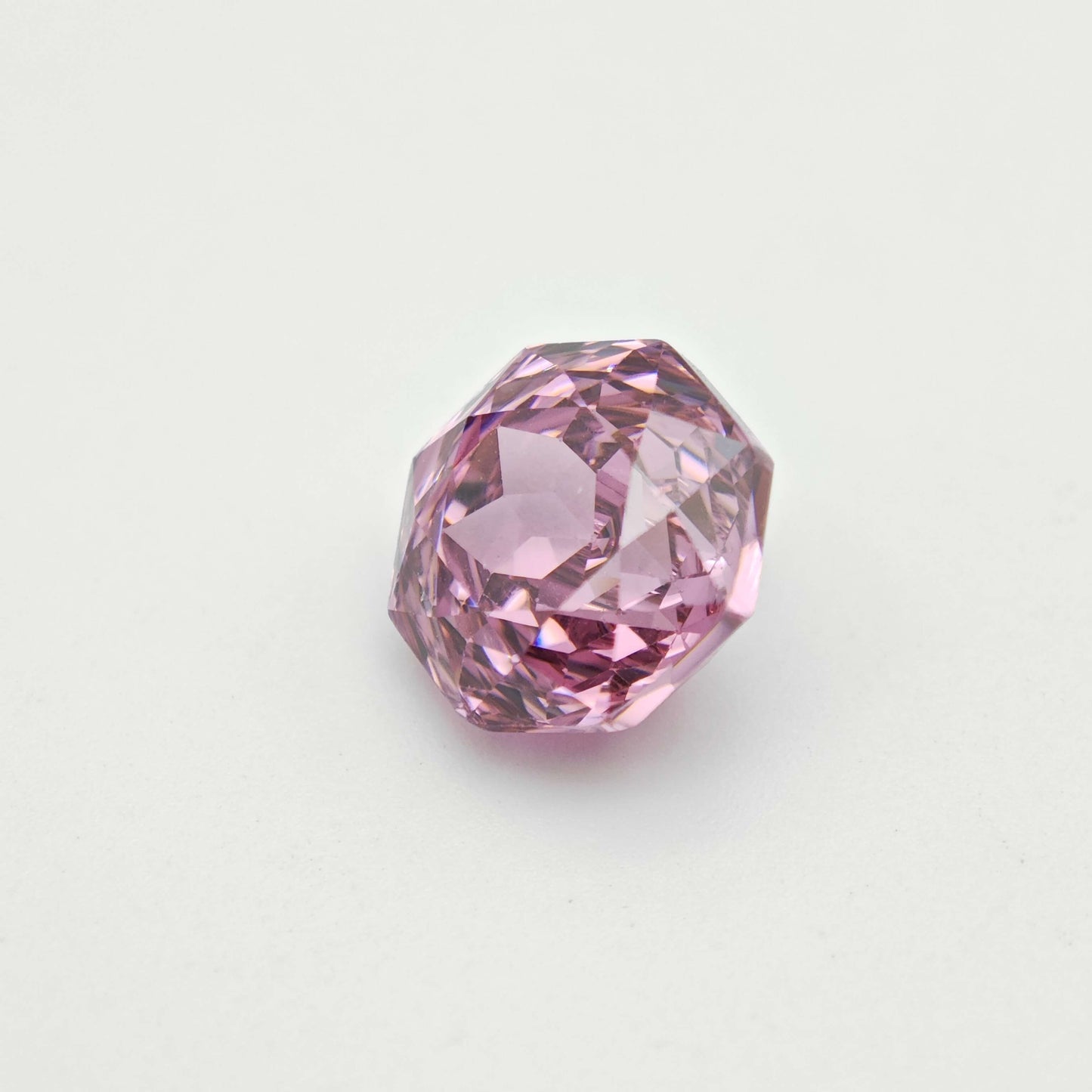 4ct Fancy Cut Pink Cubic Zirconia Rose Cut 8mm