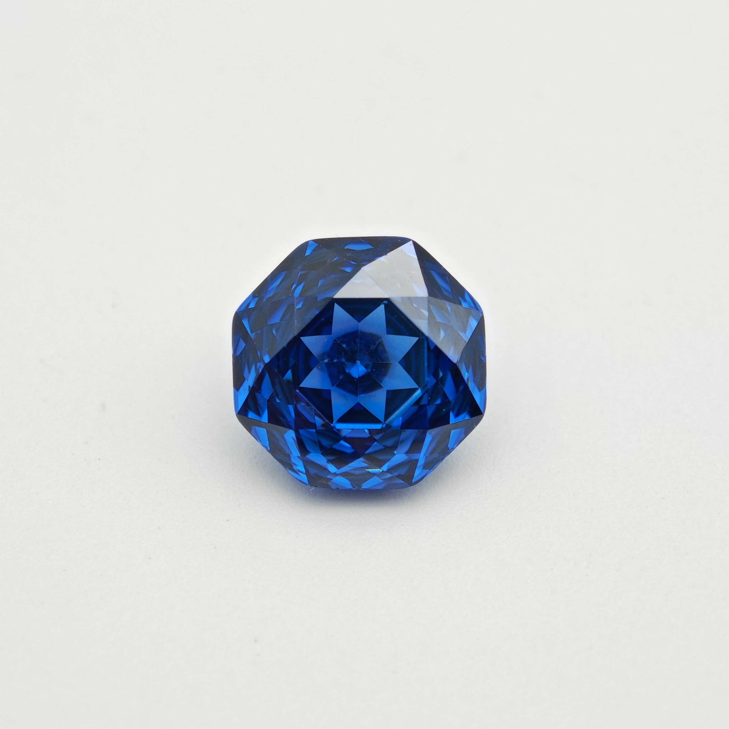 4ct Fancy Cut Cubic Zirconia Midnight Blue Color Rose Cut 8mm