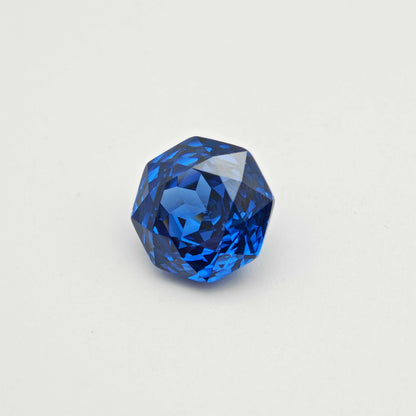 4ct Fancy Cut Cubic Zirconia Midnight Blue Color Rose Cut 8mm