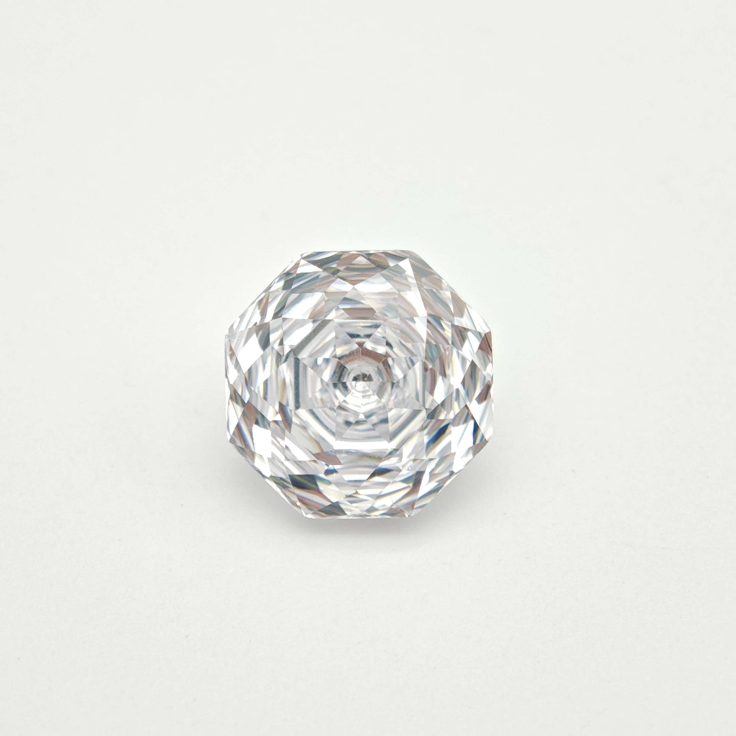 7.6ct Fancy Cut Cubic Zirconia White Color Rose Cut 10mm