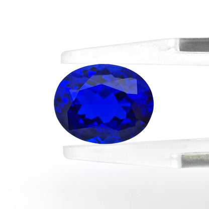 Lab-Grown Kashmir Blue Sapphire, Klein Blue Oval Cut Loose Gemstone