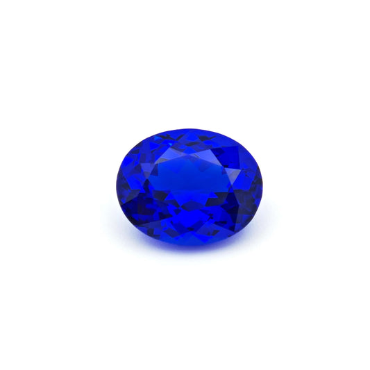 Lab-Grown Kashmir Blue Sapphire, Klein Blue Oval Cut Loose Gemstone