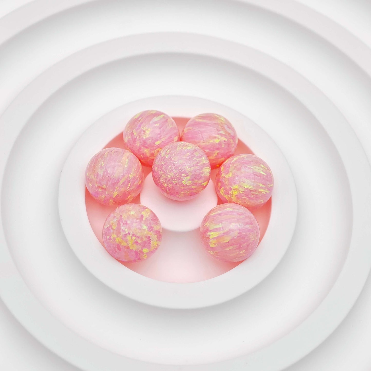 Synthetic Opal Bead Pink Opal Bead bracelets lip piercings stud earrings DIY