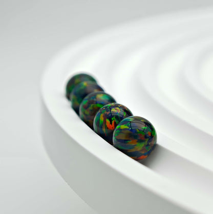 Synthetic Opal Bead Black Opal Bead bracelets lip piercings stud earrings DIY