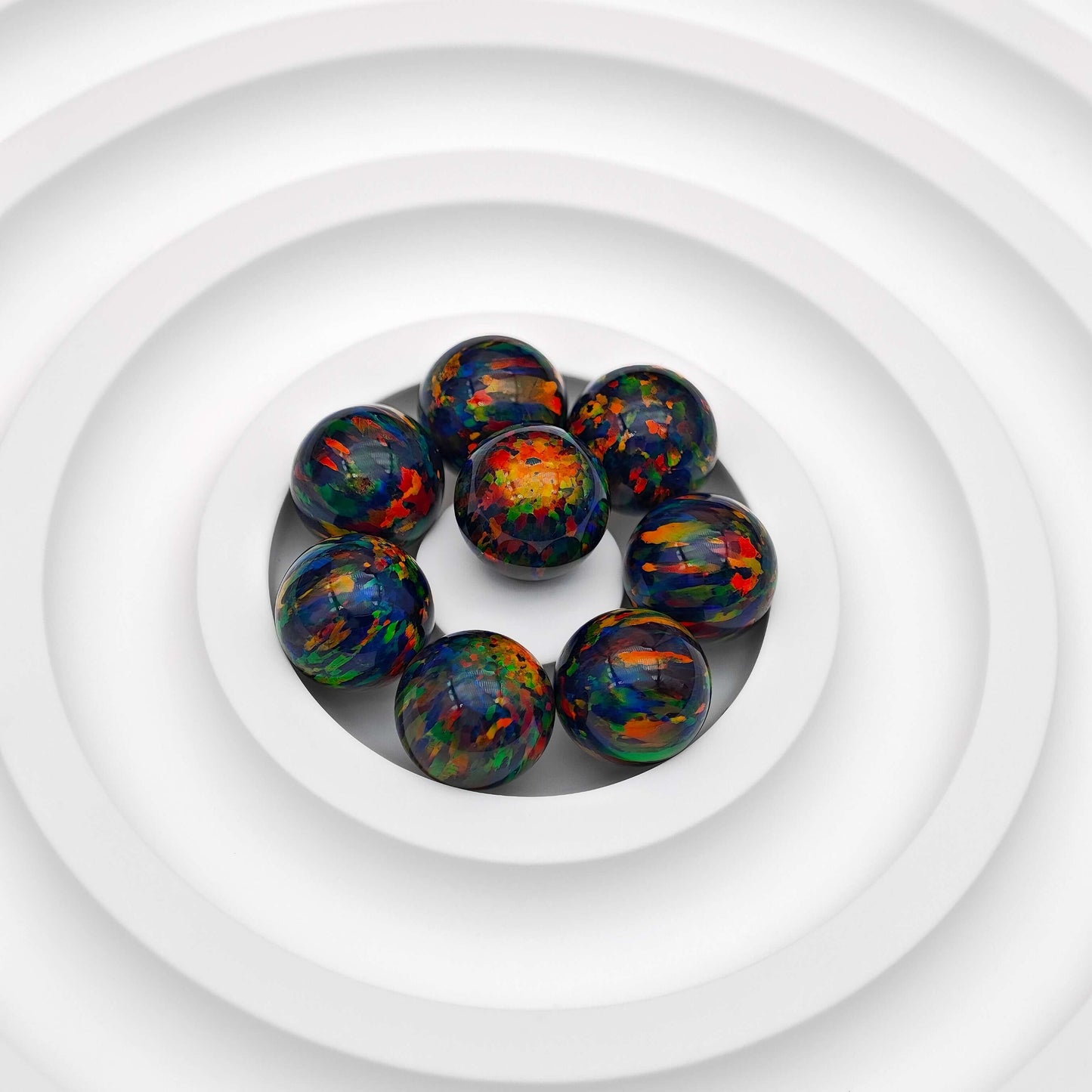 Synthetic Opal Bead Black Opal Bead bracelets lip piercings stud earrings DIY