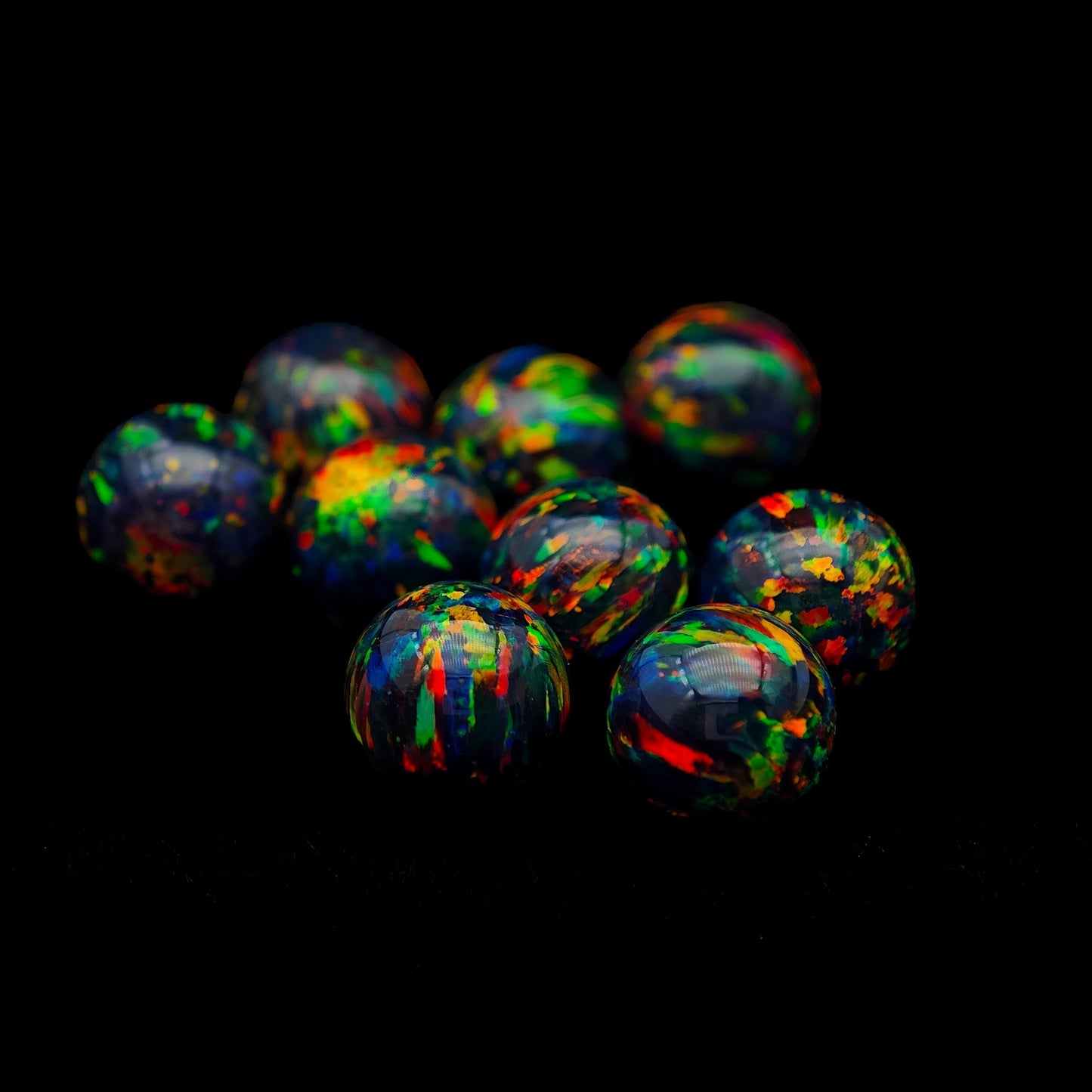 Synthetic Opal Bead Black Opal Bead bracelets lip piercings stud earrings DIY