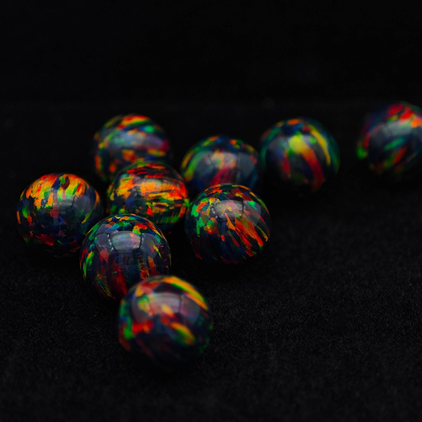 Synthetic Opal Bead Black Opal Bead bracelets lip piercings stud earrings DIY