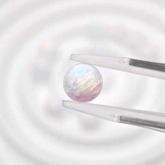Synthetic Opal Bead White Opal Bead bracelets lip piercings stud earrings DIY