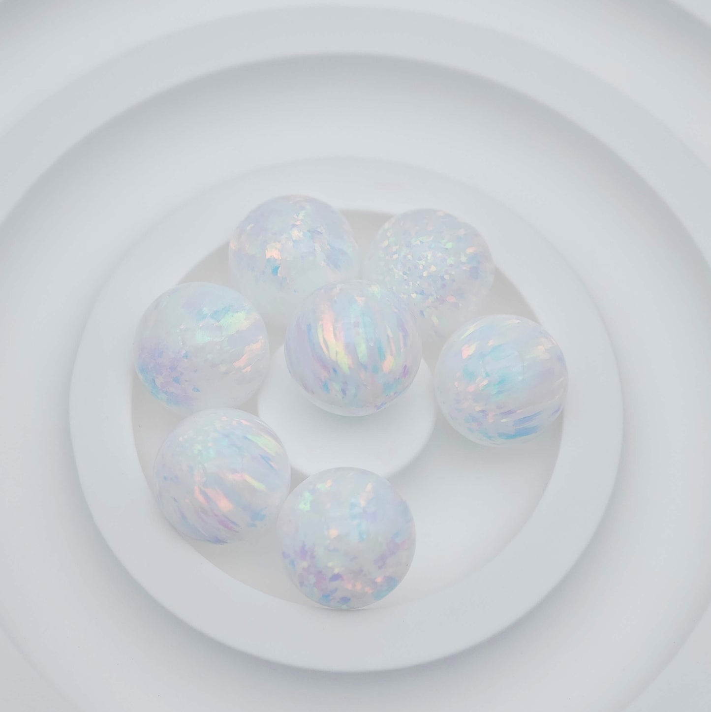 Synthetic Opal Bead White Opal Bead bracelets lip piercings stud earrings DIY