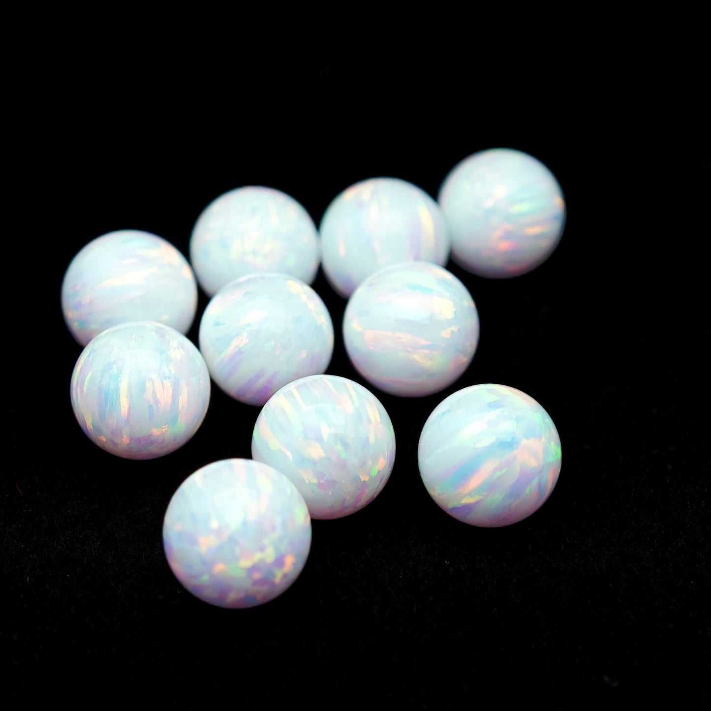 Synthetic Opal Bead White Opal Bead bracelets lip piercings stud earrings DIY