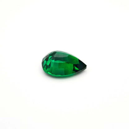 Lab Created Tsavorite Loose stone Pear cut Garnet 10x14mm 8.7ct