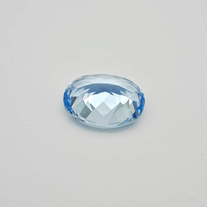Lab-grown Aquamarine Sapphire Loose Stone Oval Cut 7*9mm