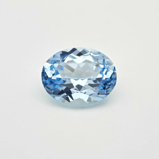 Lab-grown Aquamarine Sapphire Loose Stone Oval Cut 7*9mm