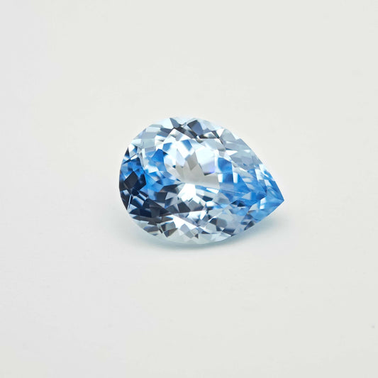 lab-grown aquamarine sapphire pear cut sky bule color 7*9mm
