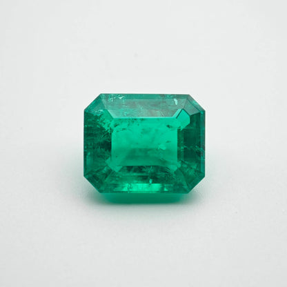 3.7ct Lab-grown Emerald Columbia Green Color Emerald Cut Loose Gemstone