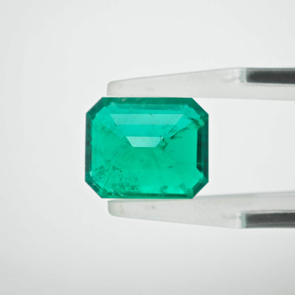 3.7ct Lab-grown Emerald Columbia Green Color Emerald Cut Loose Gemstone