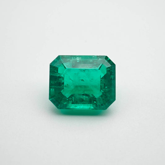 3.8ct Lab-grown Emerald Columbia Green Color Emerald Cut Loose Gemstone