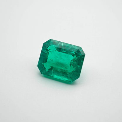 3.8ct Lab-grown Emerald Columbia Green Color Emerald Cut Loose Gemstone
