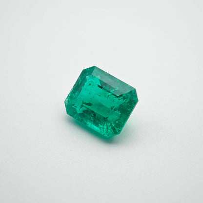 3.8ct Lab-grown Emerald Columbia Green Color Emerald Cut Loose Gemstone