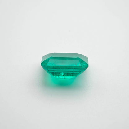 3.8ct Lab-grown Emerald Columbia Green Color Emerald Cut Loose Gemstone