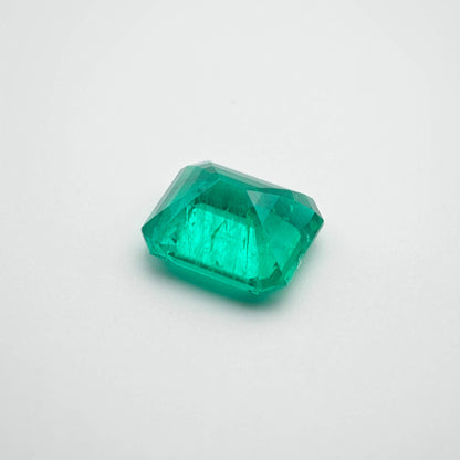 3.8ct Lab-grown Emerald Columbia Green Color Emerald Cut Loose Gemstone