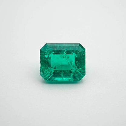 3.8ct Lab-grown Emerald Columbia Green Color Emerald Cut Loose Gemstone