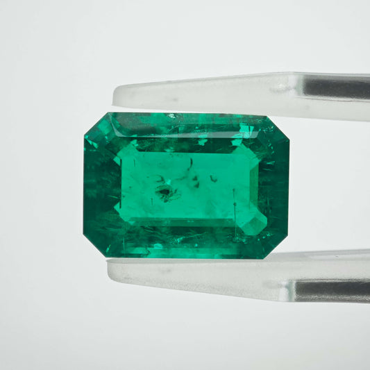5ct Lab-grown Emerald Columbia Green Color Emerald Cut Loose Gemstone 9*13mm