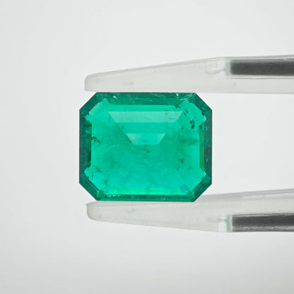 3.8ct Lab-grown Emerald Columbia Green Color Emerald Cut Loose Gemstone