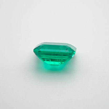 3.7ct Lab-grown Emerald Columbia Green Color Emerald Cut Loose Gemstone