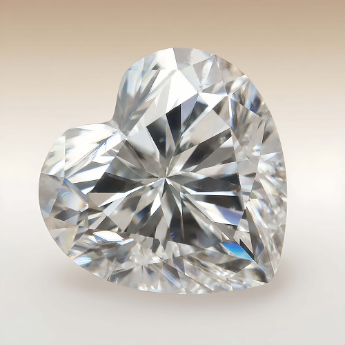White D Color Moissanite Stone Heart Cut with AGL Certificate