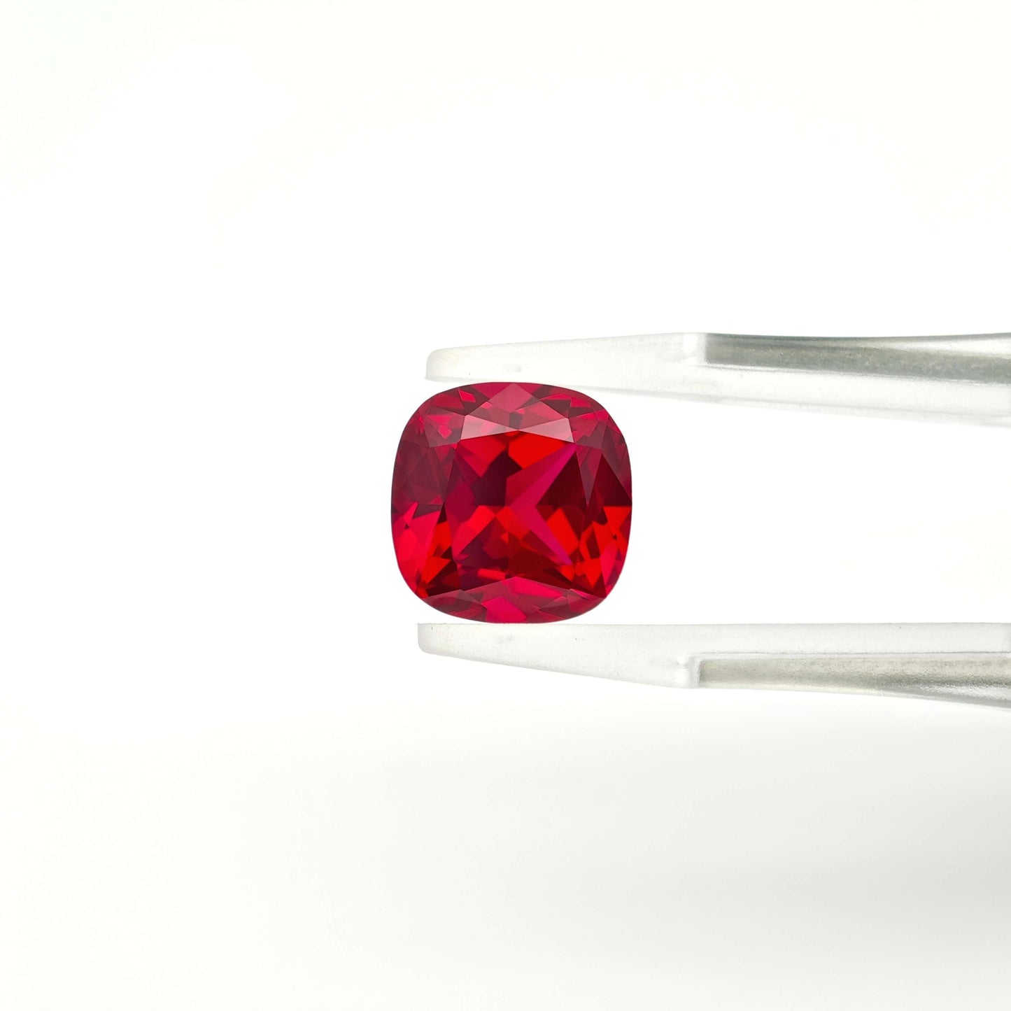CheraJewelry Lab grown Ruby Cushion cut Loose stone 6.37ct 10x10mm