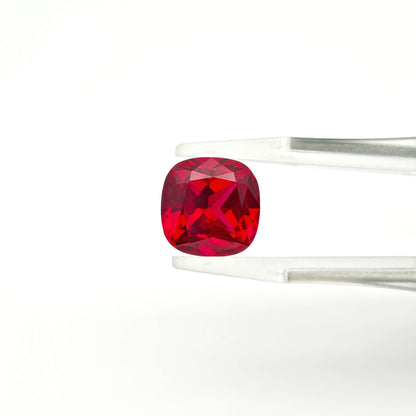 CheraJewelry Lab grown Ruby Cushion cut Loose stone 6.37ct 10x10mm