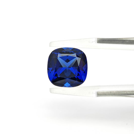Lab grown Royal Blue Sapphire Cushion cut Loose stone