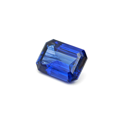 CheraJewelry Lab grown Royal Blue Sapphire Emerald cut 10x14mm