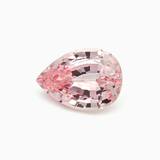 Lab grown Sapphire Light pink Pear cut 10x14mm 7.4ct