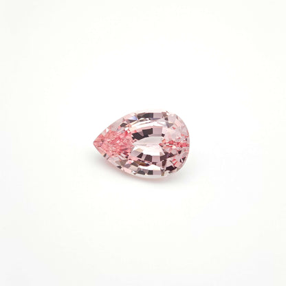 Lab grown Sapphire Light pink Pear cut 10x14mm 7.4ct