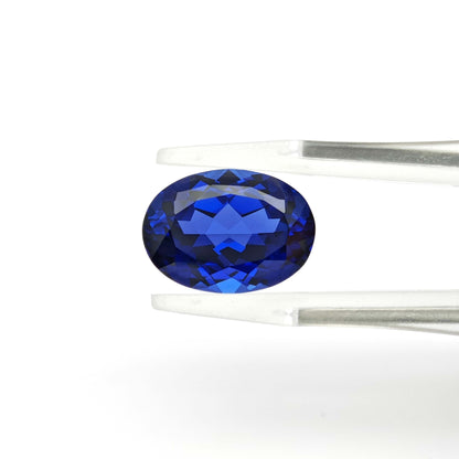 Lab grown Royal Blue Sapphire Oval cut Loose stone