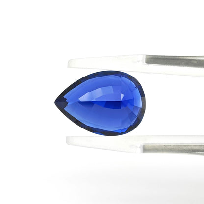 Lab grown Royal Blue Sapphire Pear cut Loose stone 7.5ct 10x14mm