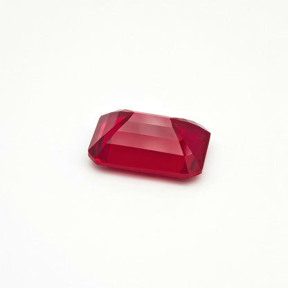 CheraJewelry Lab grown Ruby Emerald cut Loose stone 9.13ct 10x14mm