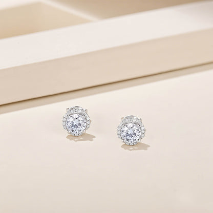 Elegance Moissanite Jewelry Set – Ring, Earrings & Pendant Necklace in Sterling Silver