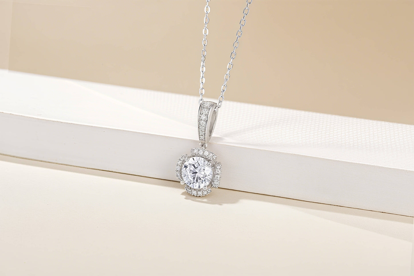 Elegance Moissanite Jewelry Set – Ring, Earrings & Pendant Necklace in Sterling Silver