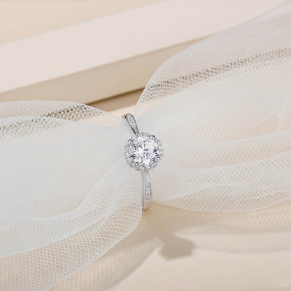 Elegance Moissanite Jewelry Set – Ring, Earrings & Pendant Necklace in Sterling Silver