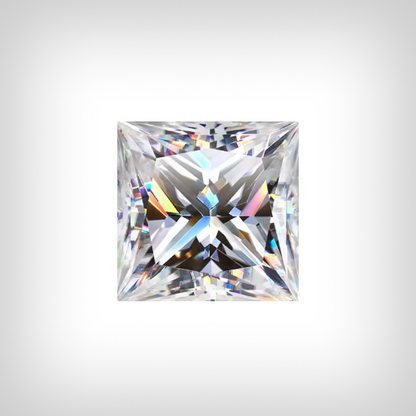 White D Color Moissanite Princess Cut Loose Stone| AGL Certified | Brilliant Sparkle