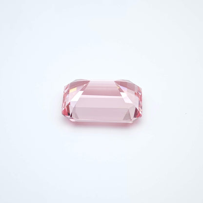 Lab grown Pink Sapphire Emerald Cut Sakura Light Pink Color  9.66ct