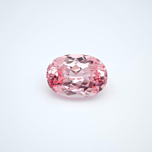 Lab grown Pink Sapphire Oval Cut Sakura Light Pink Color 8.8ct