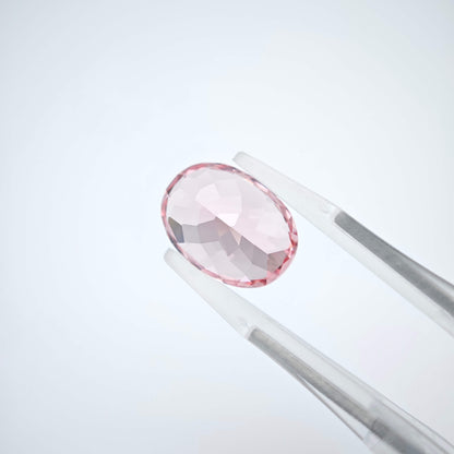 Lab grown Pink Sapphire Oval Cut Sakura Light Pink Color 8.8ct