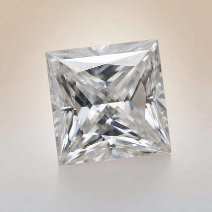 White D Color Moissanite Princess Cut Loose Stone| AGL Certified | Brilliant Sparkle